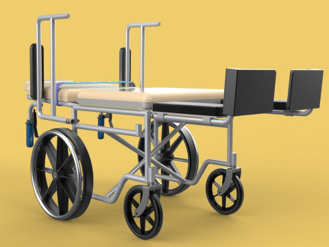 MULTIPURPOSE WHEELCHAIR COMMODE CLOSET TOILET RECLINE FOLDABLE 3Dモデル