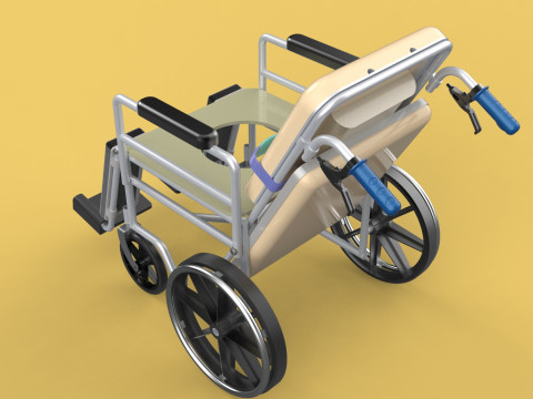 MULTIPURPOSE WHEELCHAIR COMMODE CLOSET TOILET RECLINE FOLDABLE 3Dモデル