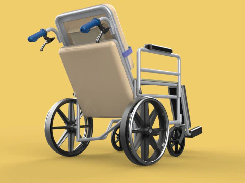 MULTIPURPOSE WHEELCHAIR COMMODE CLOSET TOILET RECLINE FOLDABLE 3D Model