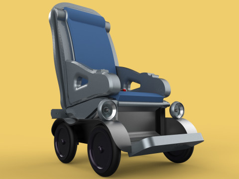 SELF-DRIVING SMART ELECTRIC WHEELCHAIR AUTONOMOUS ROBOT VEHICLE Modelo 3D