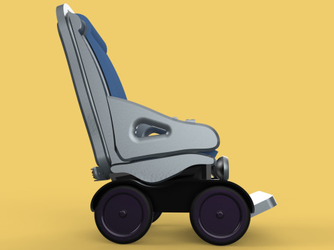 SELF-DRIVING SMART ELECTRIC WHEELCHAIR AUTONOMOUS ROBOT VEHICLE 3D Model