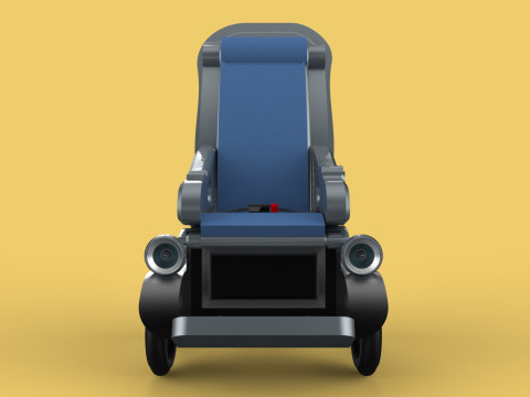 SELF-DRIVING SMART ELECTRIC WHEELCHAIR AUTONOMOUS ROBOT VEHICLE 3D Model