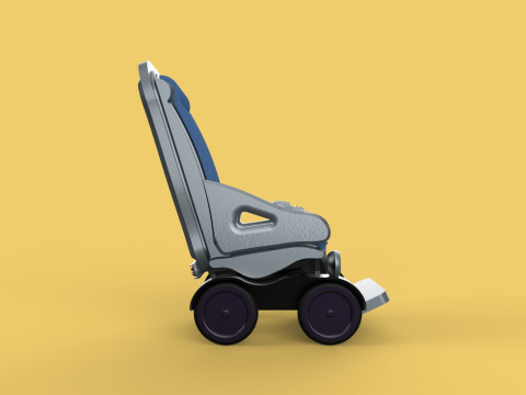 SELF-DRIVING SMART ELECTRIC WHEELCHAIR AUTONOMOUS ROBOT VEHICLE 3D Model