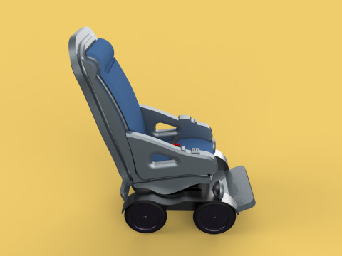 SELF-DRIVING SMART ELECTRIC WHEELCHAIR AUTONOMOUS ROBOT VEHICLE 3D Model