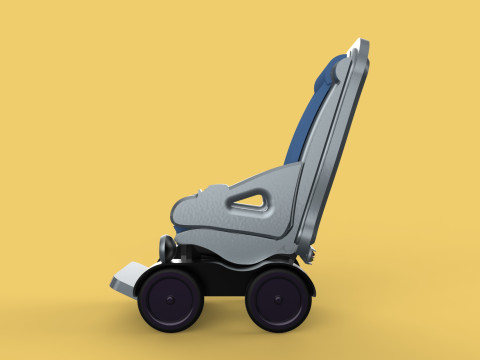 SELF-DRIVING SMART ELECTRIC WHEELCHAIR AUTONOMOUS ROBOT VEHICLE 3D Model