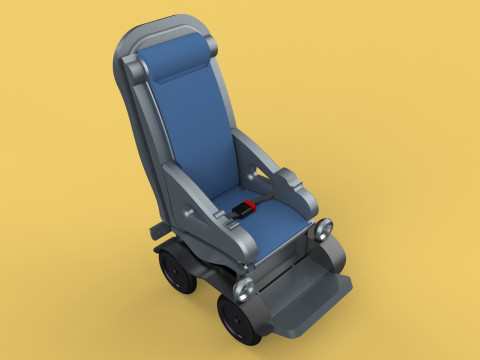 SELF-DRIVING SMART ELECTRIC WHEELCHAIR AUTONOMOUS ROBOT VEHICLE 3D Model