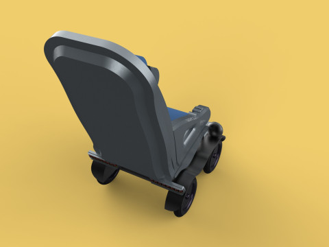 SELF-DRIVING SMART ELECTRIC WHEELCHAIR AUTONOMOUS ROBOT VEHICLE 3D Model
