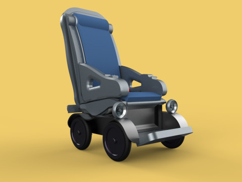 SELF-DRIVING SMART ELECTRIC WHEELCHAIR AUTONOMOUS ROBOT VEHICLE 3D Model