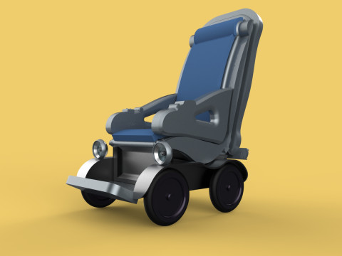 SELF-DRIVING SMART ELECTRIC WHEELCHAIR AUTONOMOUS ROBOT VEHICLE 3D Model