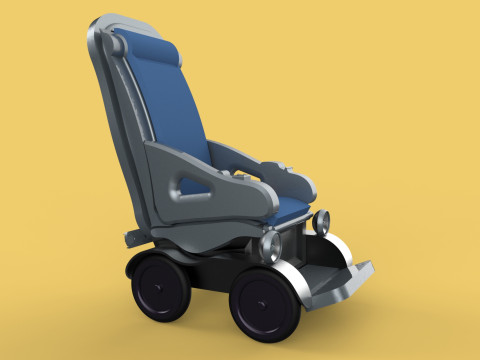 SELF-DRIVING SMART ELECTRIC WHEELCHAIR AUTONOMOUS ROBOT VEHICLE 3D Model