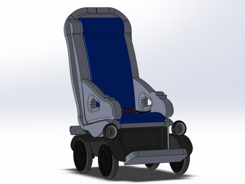 SELF-DRIVING SMART ELECTRIC WHEELCHAIR AUTONOMOUS ROBOT VEHICLE 3D Model