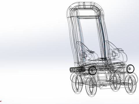 SELF-DRIVING SMART ELECTRIC WHEELCHAIR AUTONOMOUS ROBOT VEHICLE 3D Model