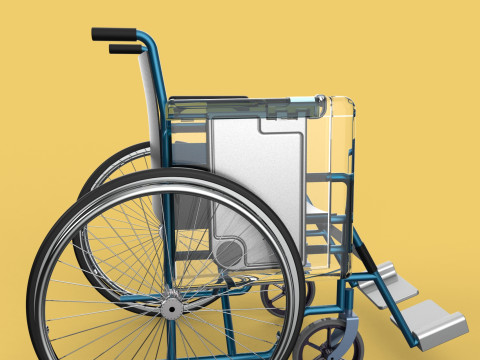 WHEELCHAIR SEAT LAP TRAY TABLE CUP HOLDER FOLDING RETRACTABLE Modèle 3D