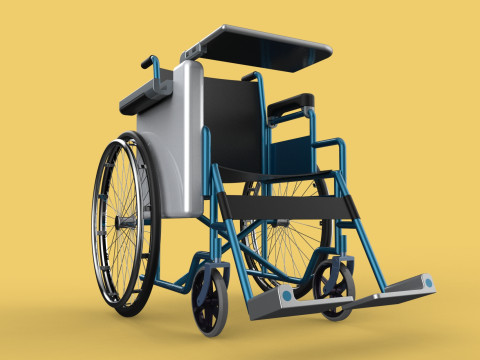 WHEELCHAIR SEAT LAP TRAY TABLE CUP HOLDER FOLDING RETRACTABLE Modèle 3D