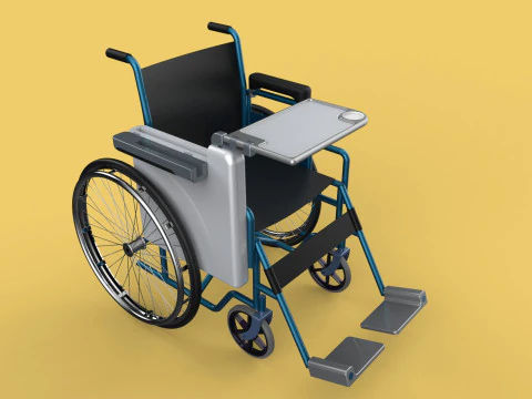 WHEELCHAIR SEAT LAP TRAY TABLE CUP HOLDER FOLDING RETRACTABLE 3D Model