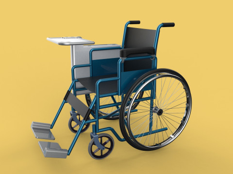 WHEELCHAIR SEAT LAP TRAY TABLE CUP HOLDER FOLDING RETRACTABLE Modèle 3D