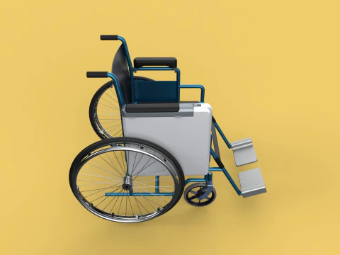 WHEELCHAIR SEAT LAP TRAY TABLE CUP HOLDER FOLDING RETRACTABLE 3D Model