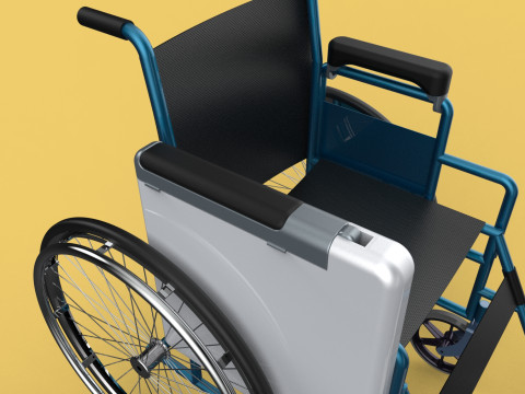 WHEELCHAIR SEAT LAP TRAY TABLE CUP HOLDER FOLDING RETRACTABLE Modèle 3D
