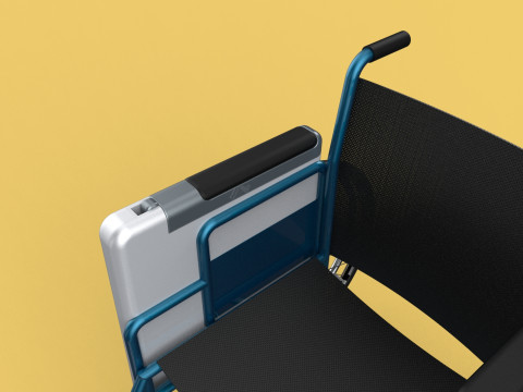 WHEELCHAIR SEAT LAP TRAY TABLE CUP HOLDER FOLDING RETRACTABLE Modèle 3D