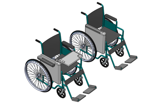 WHEELCHAIR SEAT LAP TRAY TABLE CUP HOLDER FOLDING RETRACTABLE Modèle 3D