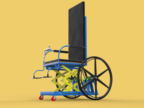 ELEVATING POWER ELECTRIC WHEELCHAIR ADJUSTABLE HEIGHT STANDING 3D Model