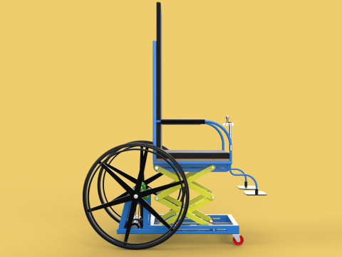 ELEVATING POWER ELECTRIC WHEELCHAIR ADJUSTABLE HEIGHT STANDING 3D Модель
