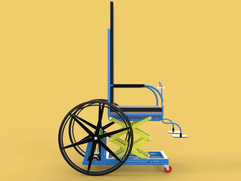 ELEVATING POWER ELECTRIC WHEELCHAIR ADJUSTABLE HEIGHT STANDING 3D Model