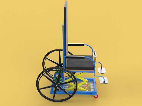 ELEVATING POWER ELECTRIC WHEELCHAIR ADJUSTABLE HEIGHT STANDING 3D Модель
