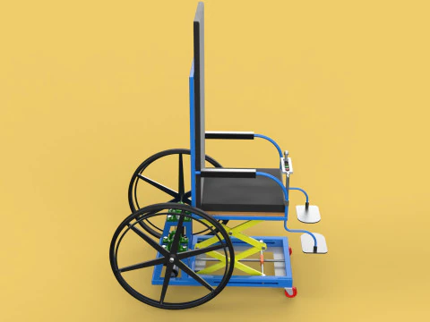 ELEVATING POWER ELECTRIC WHEELCHAIR ADJUSTABLE HEIGHT STANDING 3D Model