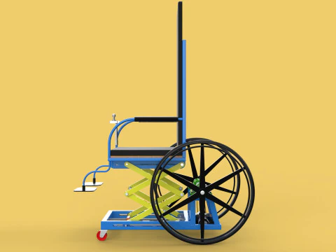 ELEVATING POWER ELECTRIC WHEELCHAIR ADJUSTABLE HEIGHT STANDING 3D Model