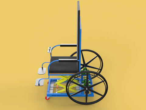 ELEVATING POWER ELECTRIC WHEELCHAIR ADJUSTABLE HEIGHT STANDING 3D Model