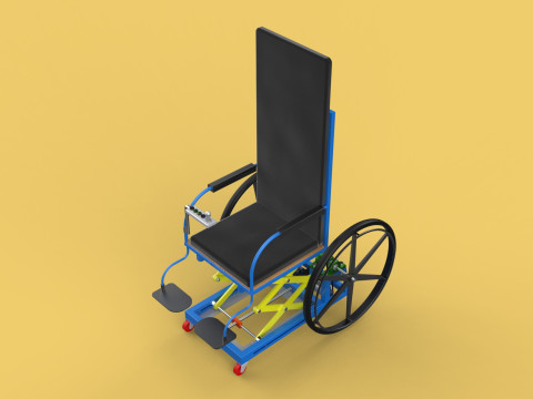 ELEVATING POWER ELECTRIC WHEELCHAIR ADJUSTABLE HEIGHT STANDING 3D Модель