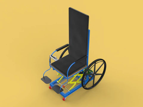 ELEVATING POWER ELECTRIC WHEELCHAIR ADJUSTABLE HEIGHT STANDING 3D Model