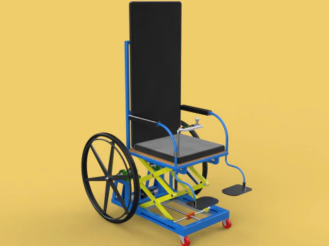 ELEVATING POWER ELECTRIC WHEELCHAIR ADJUSTABLE HEIGHT STANDING 3D Model