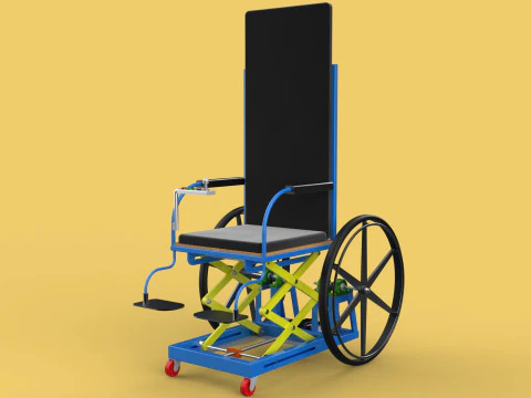 ELEVATING POWER ELECTRIC WHEELCHAIR ADJUSTABLE HEIGHT STANDING 3D Model