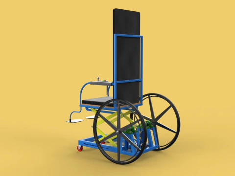 ELEVATING POWER ELECTRIC WHEELCHAIR ADJUSTABLE HEIGHT STANDING 3D Model
