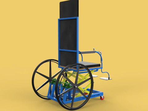 ELEVATING POWER ELECTRIC WHEELCHAIR ADJUSTABLE HEIGHT STANDING 3D Model