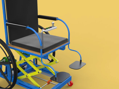 ELEVATING POWER ELECTRIC WHEELCHAIR ADJUSTABLE HEIGHT STANDING 3D Model