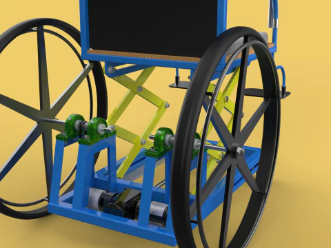 ELEVATING POWER ELECTRIC WHEELCHAIR ADJUSTABLE HEIGHT STANDING 3D Model