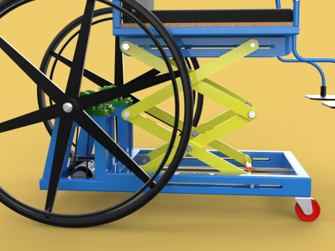 ELEVATING POWER ELECTRIC WHEELCHAIR ADJUSTABLE HEIGHT STANDING 3D Модель
