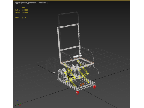 ELEVATING POWER ELECTRIC WHEELCHAIR ADJUSTABLE HEIGHT STANDING 3D Модель