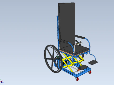ELEVATING POWER ELECTRIC WHEELCHAIR ADJUSTABLE HEIGHT STANDING 3D Model