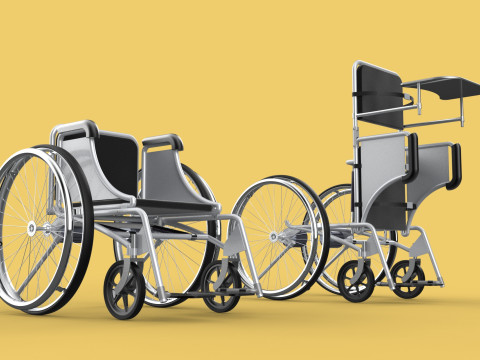 MANUAL STANDING STAND UP HANDICAPPED SPORTS WHEELCHAIR ELECTRIC Model 3D