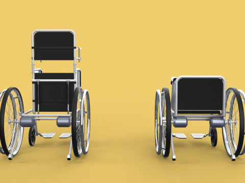 MANUAL STANDING STAND UP HANDICAPPED SPORTS WHEELCHAIR ELECTRIC Model 3D