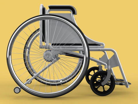 MANUAL STANDING STAND UP HANDICAPPED SPORTS WHEELCHAIR ELECTRIC 3D Model
