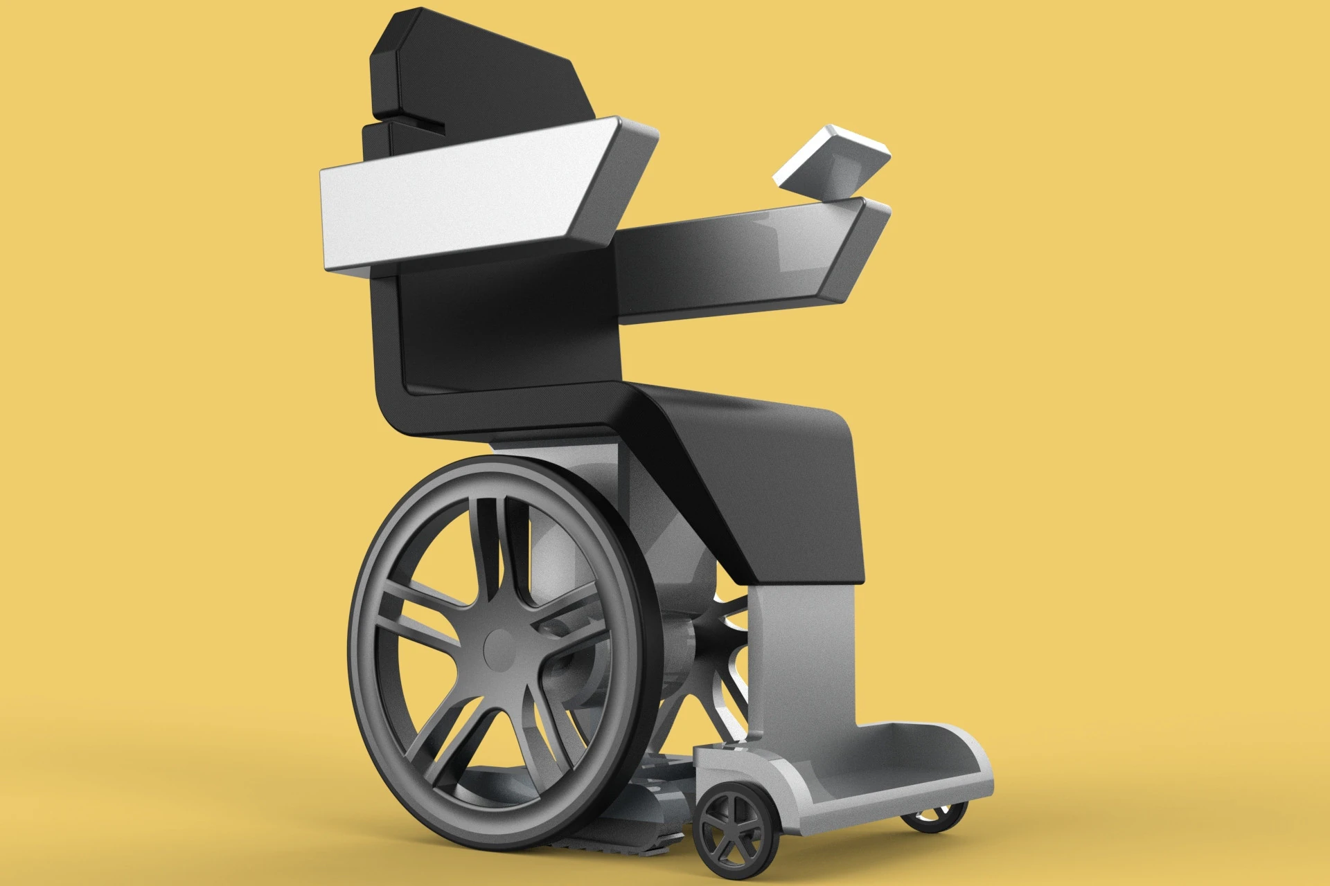 SMART WHEELCHAIR ELECTRIC AUTONOMOUS ROBOT CLIMBING STAIRS LIFT 3D Model .c4d .max .obj .3ds .fbx .stl .blend 
