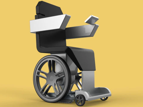 SILLA DE RUEDAS INTELIGENTE ROBOT AUT&Oacute;NOMO EL&Eacute;CTRICO PARA SUBIR ESCALERAS Modelo 3D
