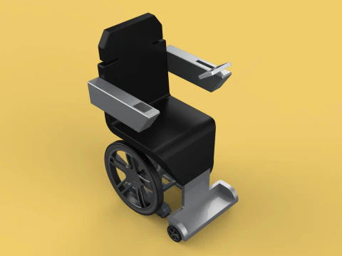 SMART WHEELCHAIR ELECTRIC AUTONOMOUS ROBOT CLIMBING STAIRS LIFT 3D Model