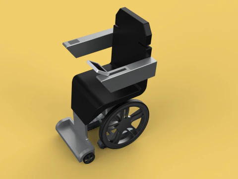 SMART WHEELCHAIR ELECTRIC AUTONOMOUS ROBOT CLIMBING STAIRS LIFT 3D Model