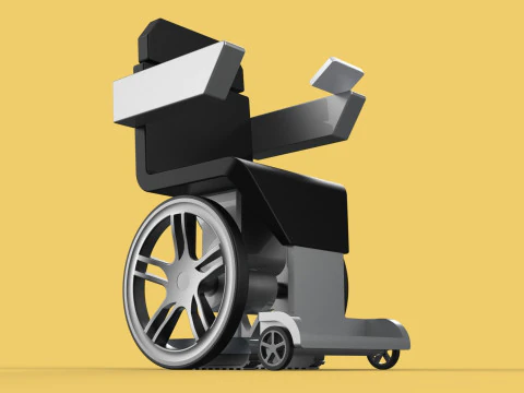 SMART WHEELCHAIR ELECTRIC AUTONOMOUS ROBOT CLIMBING STAIRS LIFT 3D Model